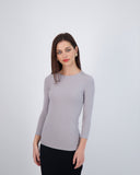 WOMENS RIBBED 3/4 SLEEVE SUMMER COLORS