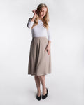 WOMENS A-LINE RIBBED SKIRT