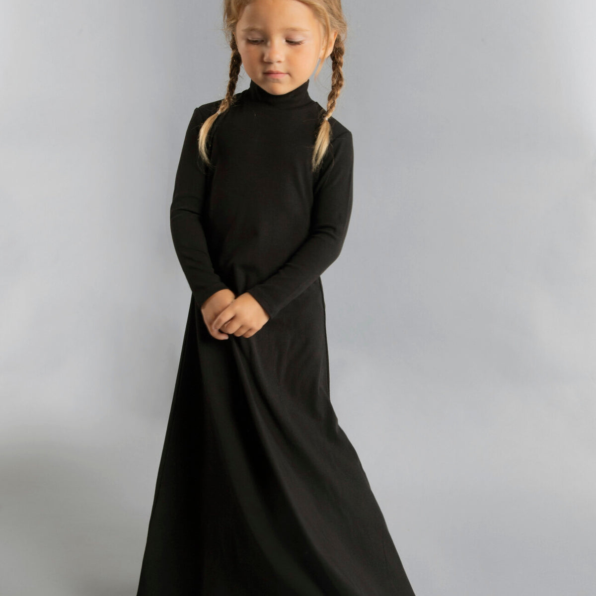 chinese dress ladies Kids Brown and Cream Pattu Long Gown