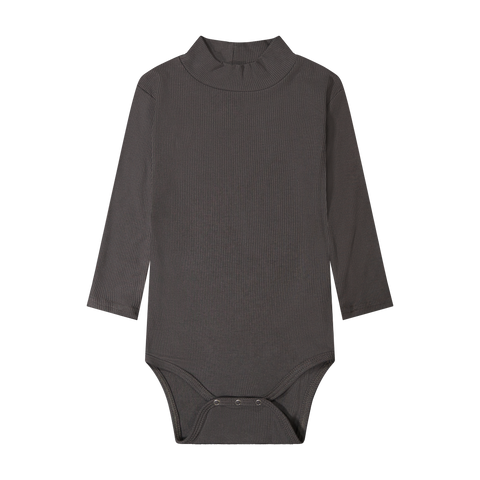 Ribbed Baby Long Sleeve Mock Neck Bodysuit