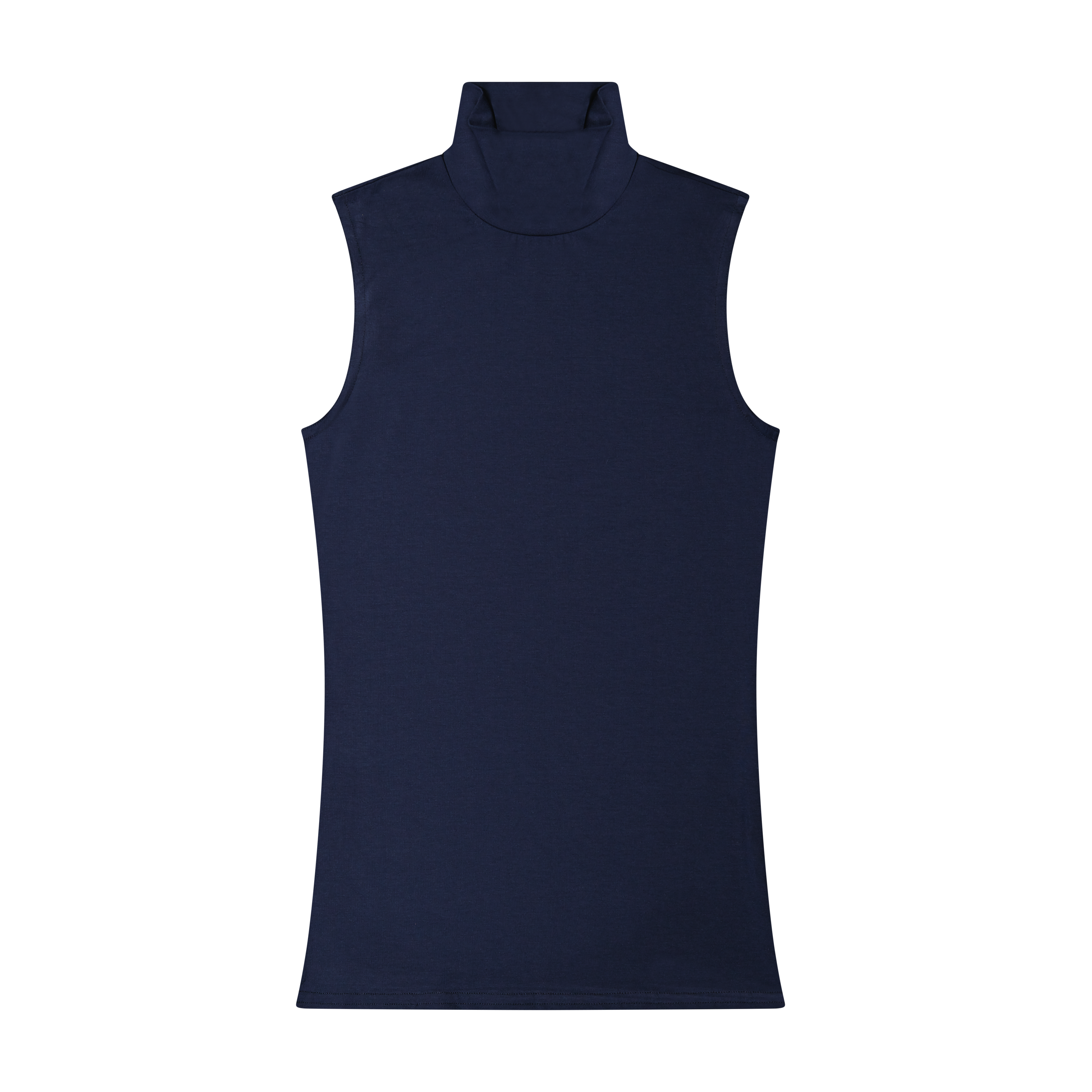 Modal Sleeveless Turtleneck Shell