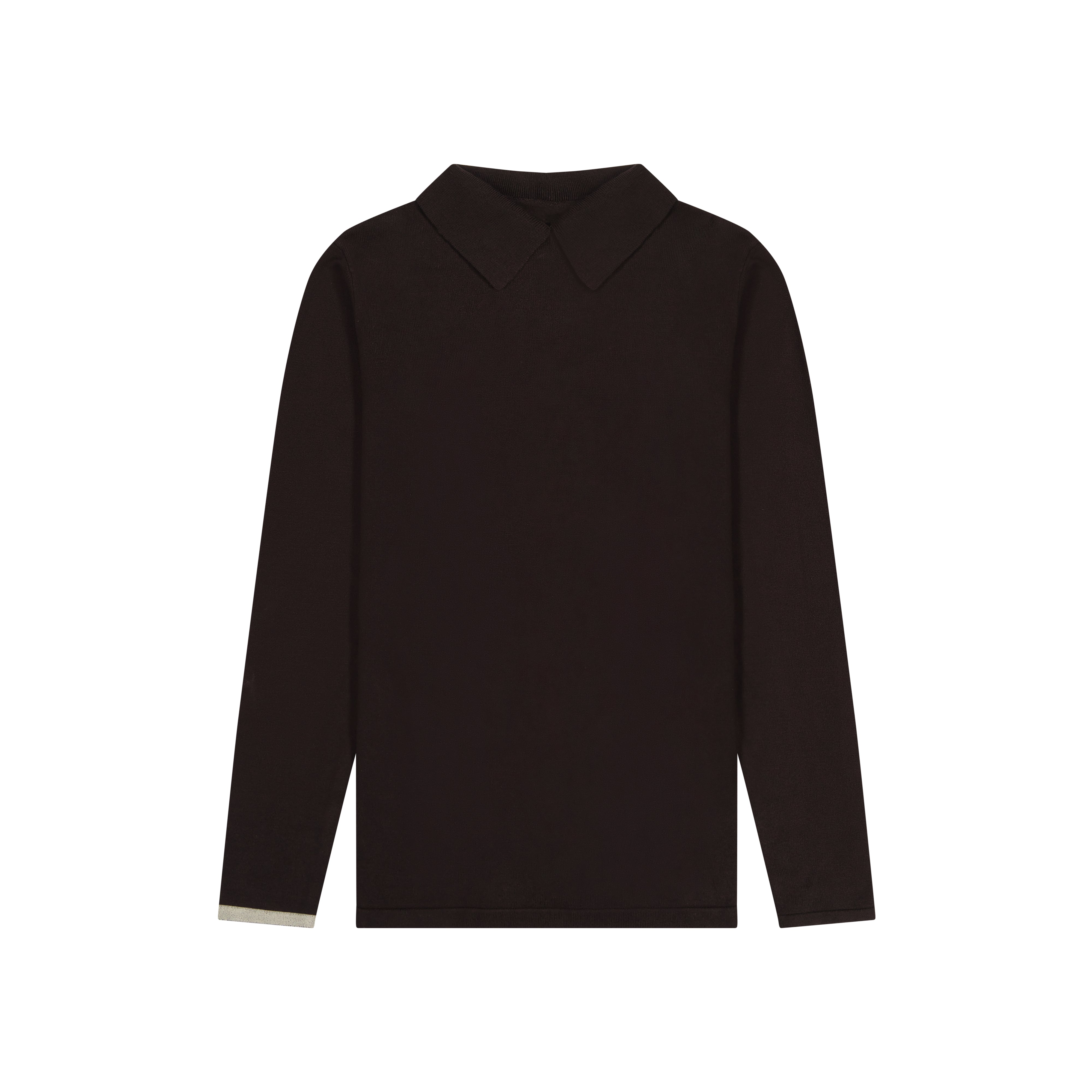 Women's Flat Knit Collared Sweater