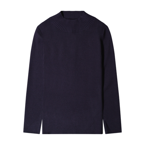 Kids Thin Ribbed Mock-Neck Sweater (kids-ktrtl)