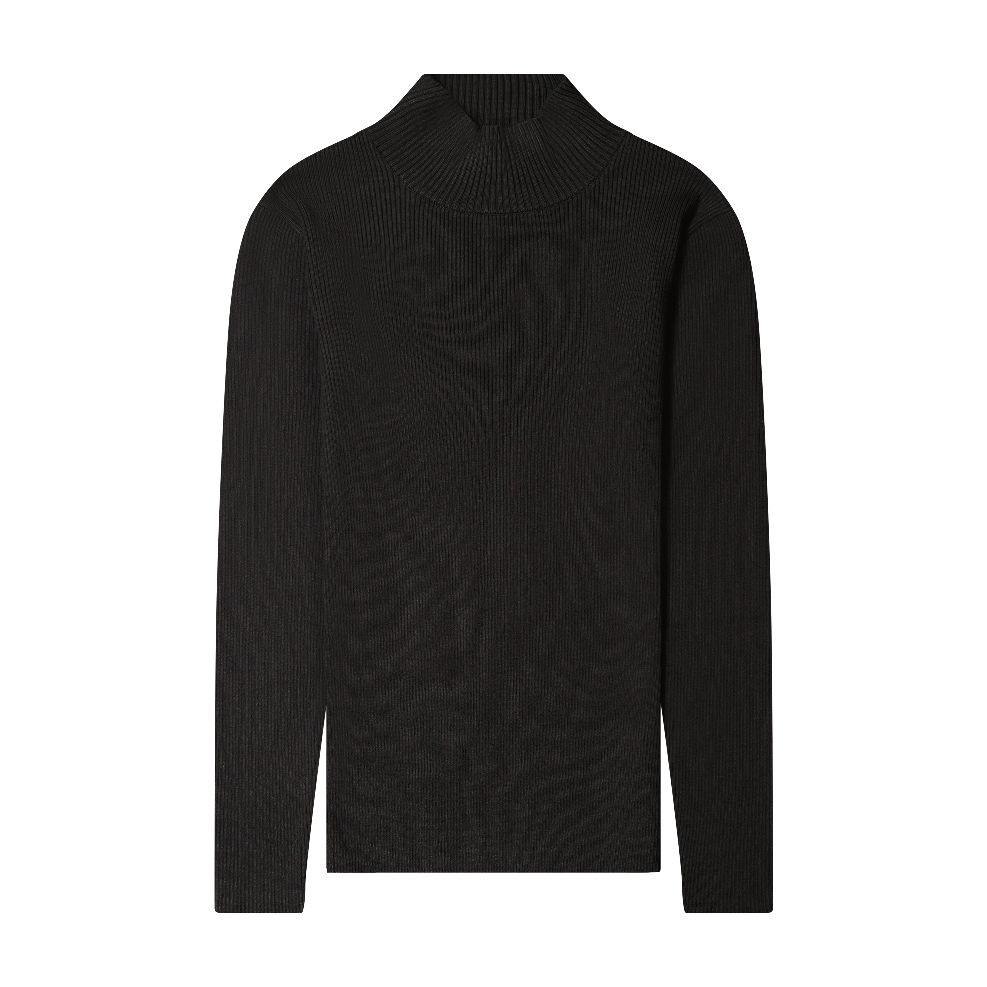 Thin Ribbed Mockneck Sweater