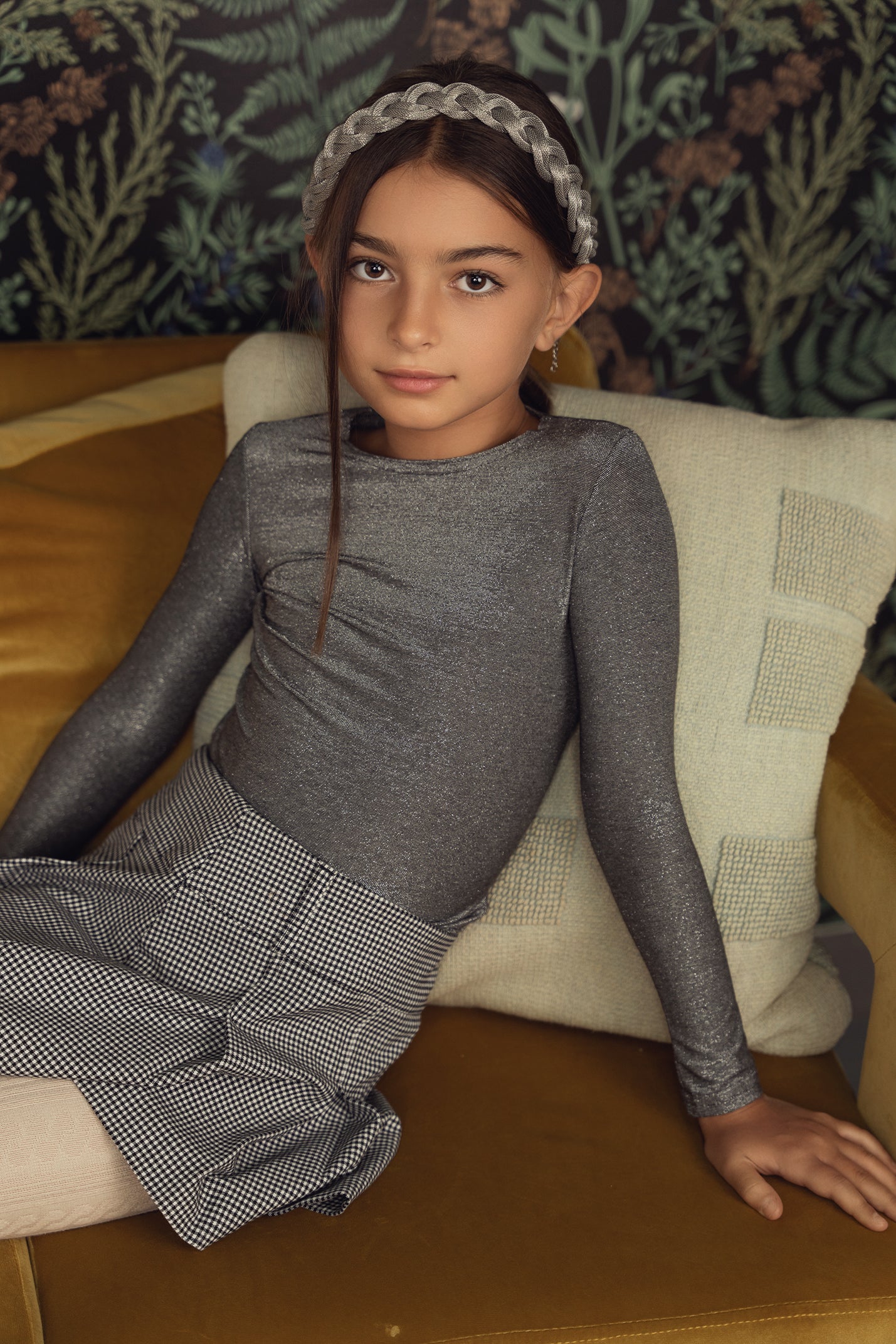 חולצת טי עם שרוולים ארוכים ונצנצים לילדים