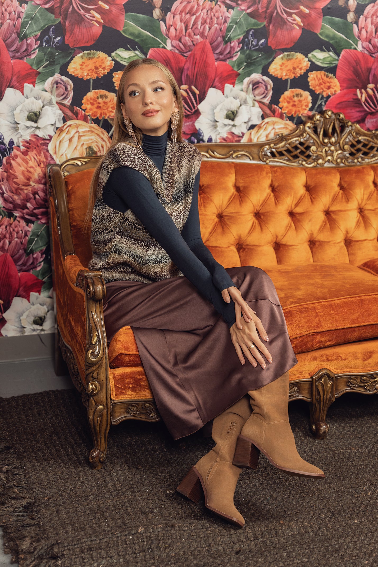 חצאית מקסי משיי