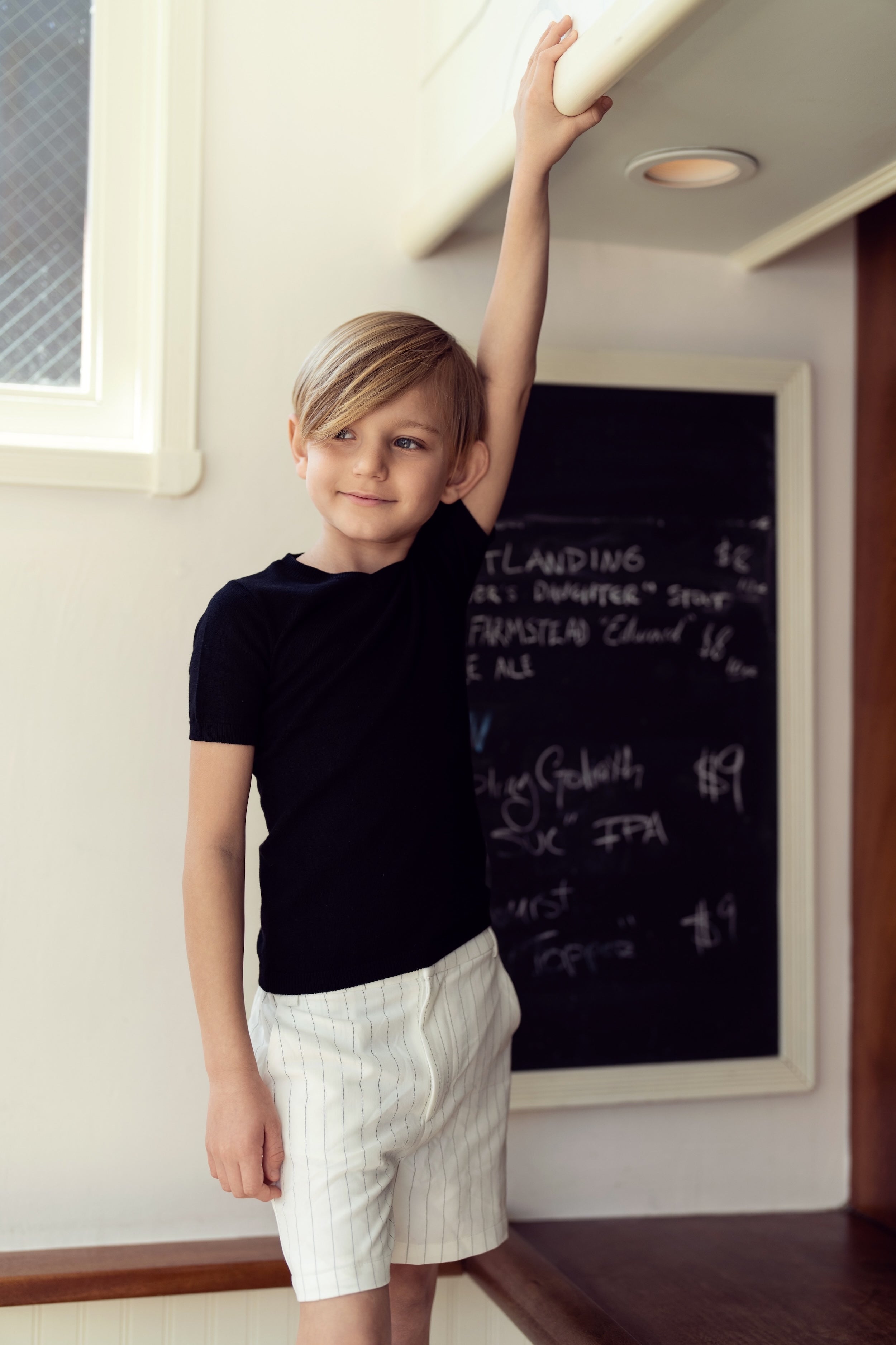 Kids Flat Knit Sweater Short Sleeve
