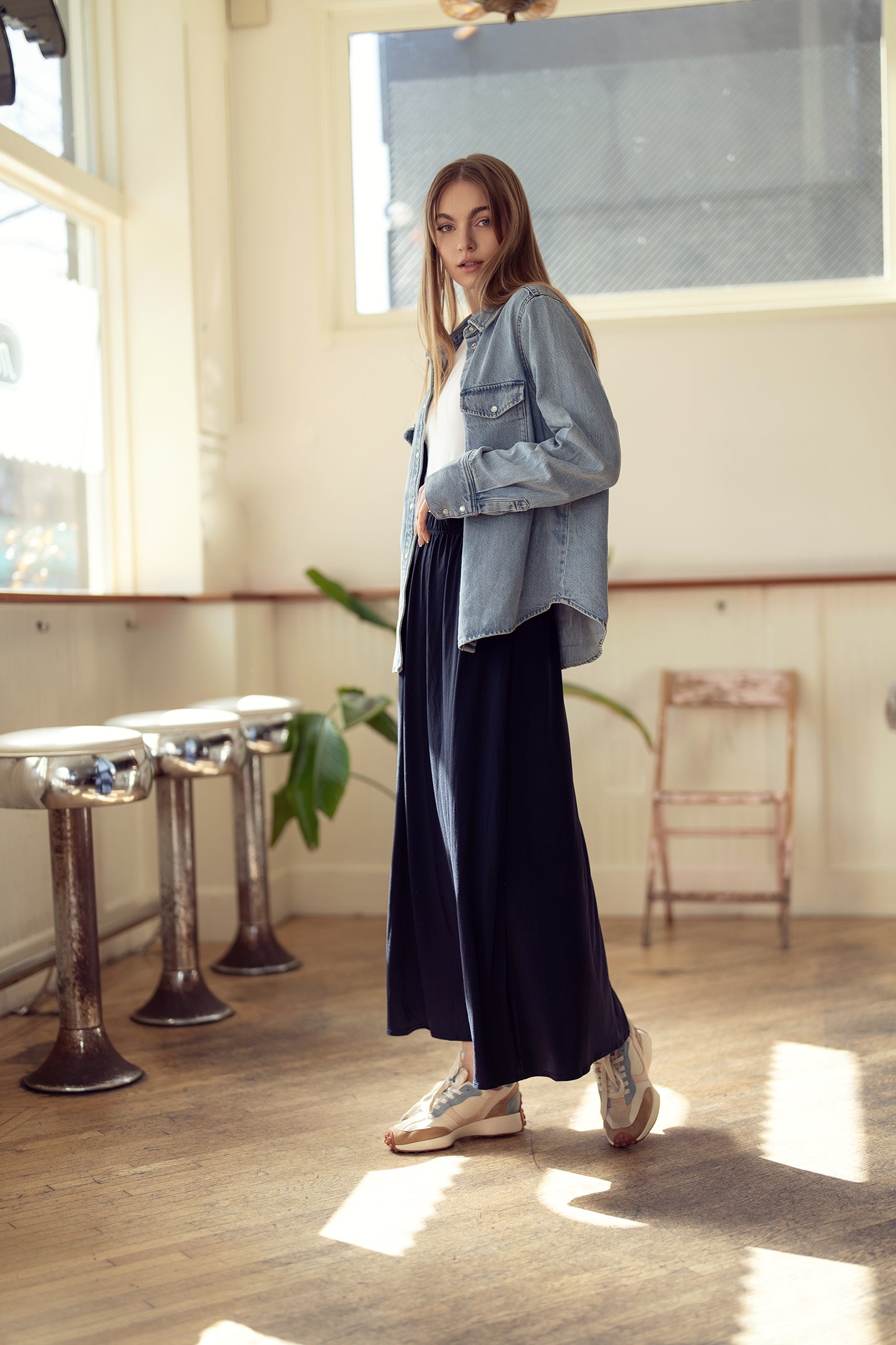 חצאית מקסי גלי