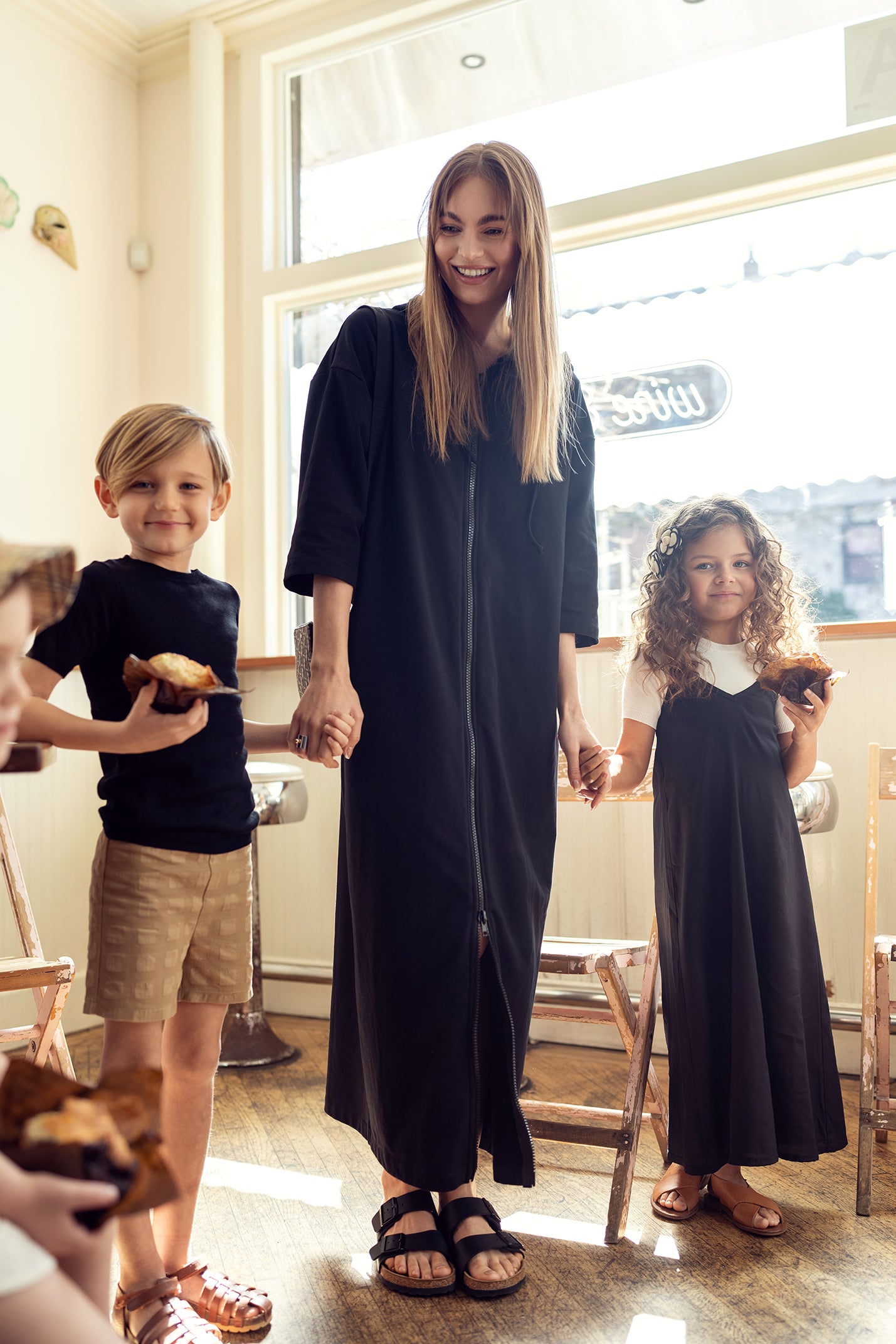 milk マーメイド シェル ブラウス Terry 3/4 Sleeve Maxi Zip Dress – The Shell Station