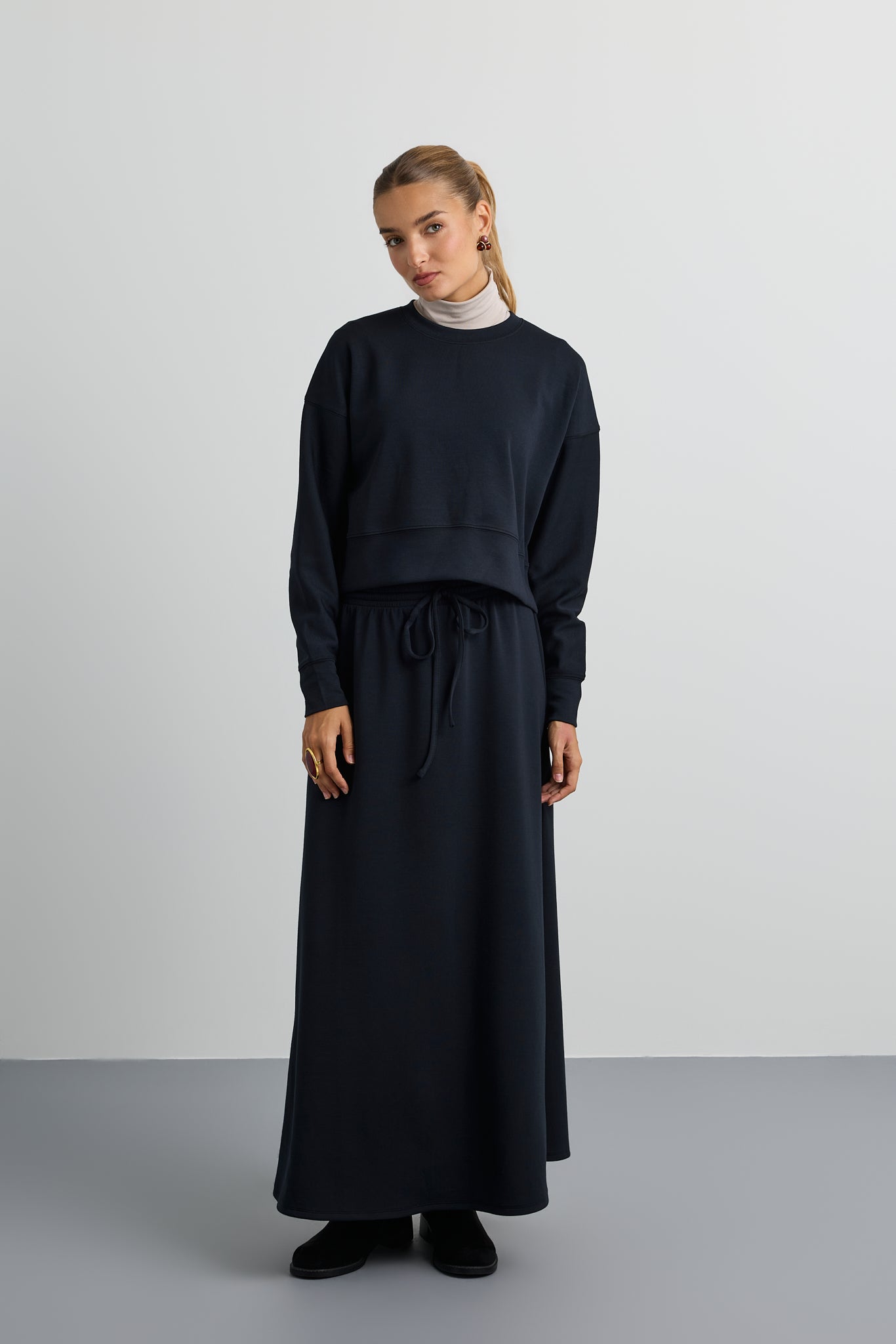 Scuba A-line Drawstring Skirt