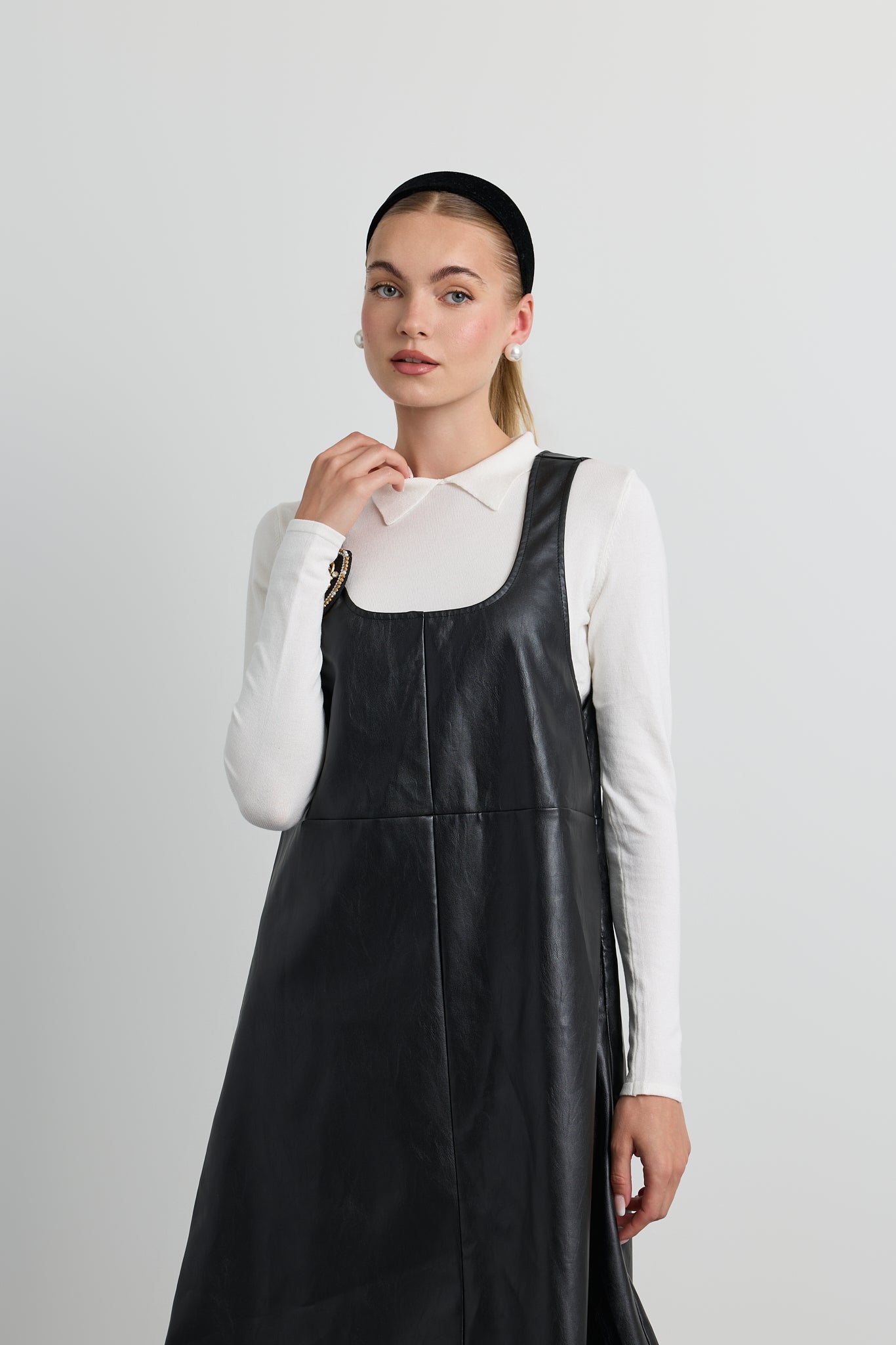 Women's Flat Knit Collared Sweater