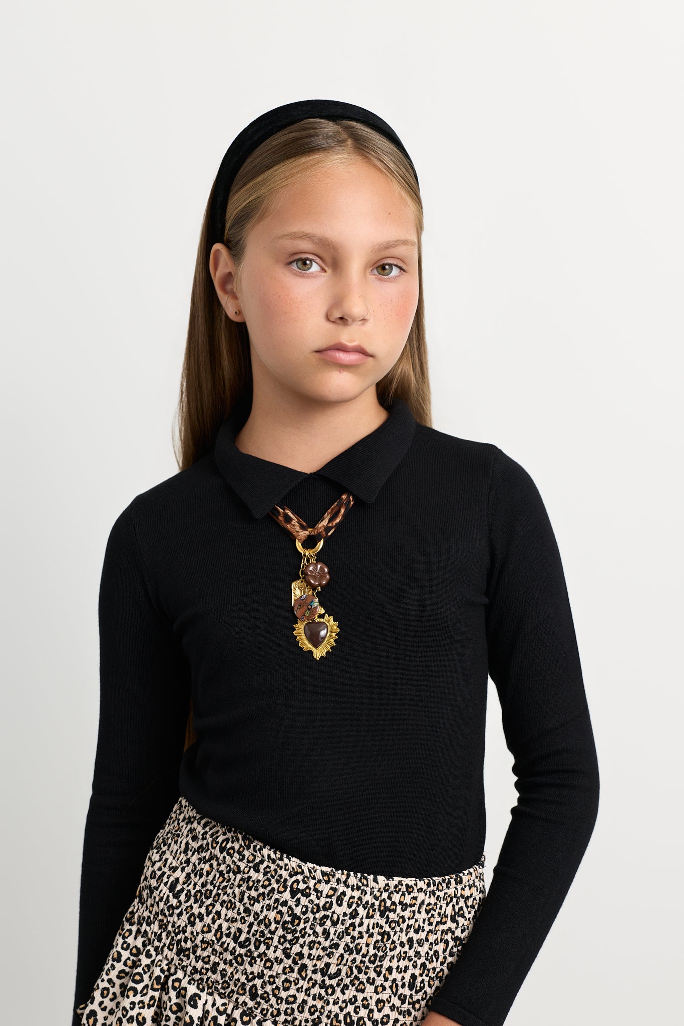Kids Flat Knit Collared Sweater