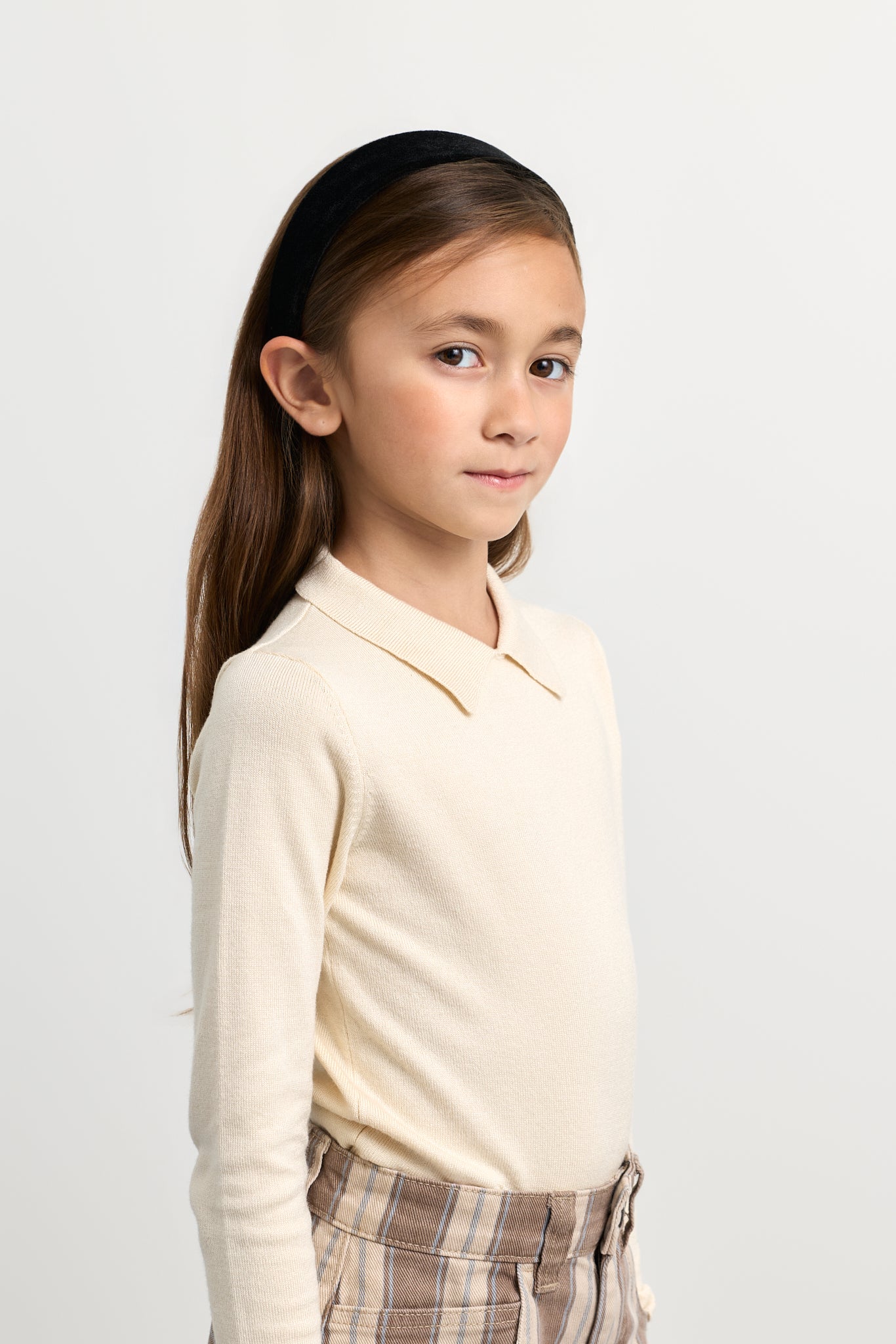 Kids Flat Knit Collared Sweater