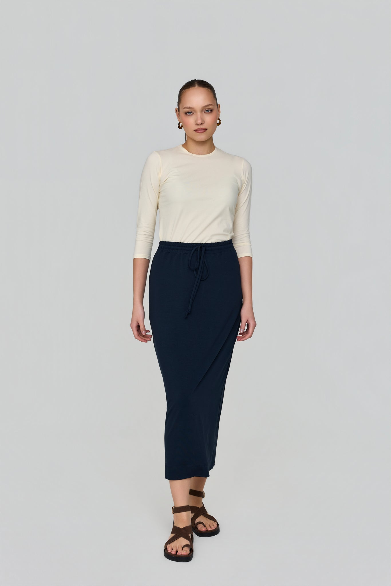 Midi Drawstring Skirt – The Shell Station