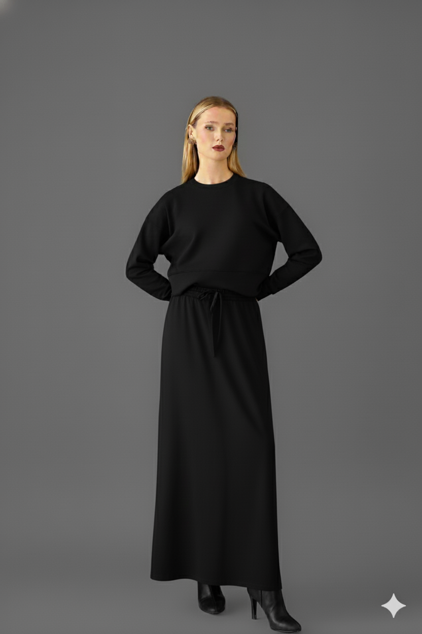 חצאית סקובה עם שרוך