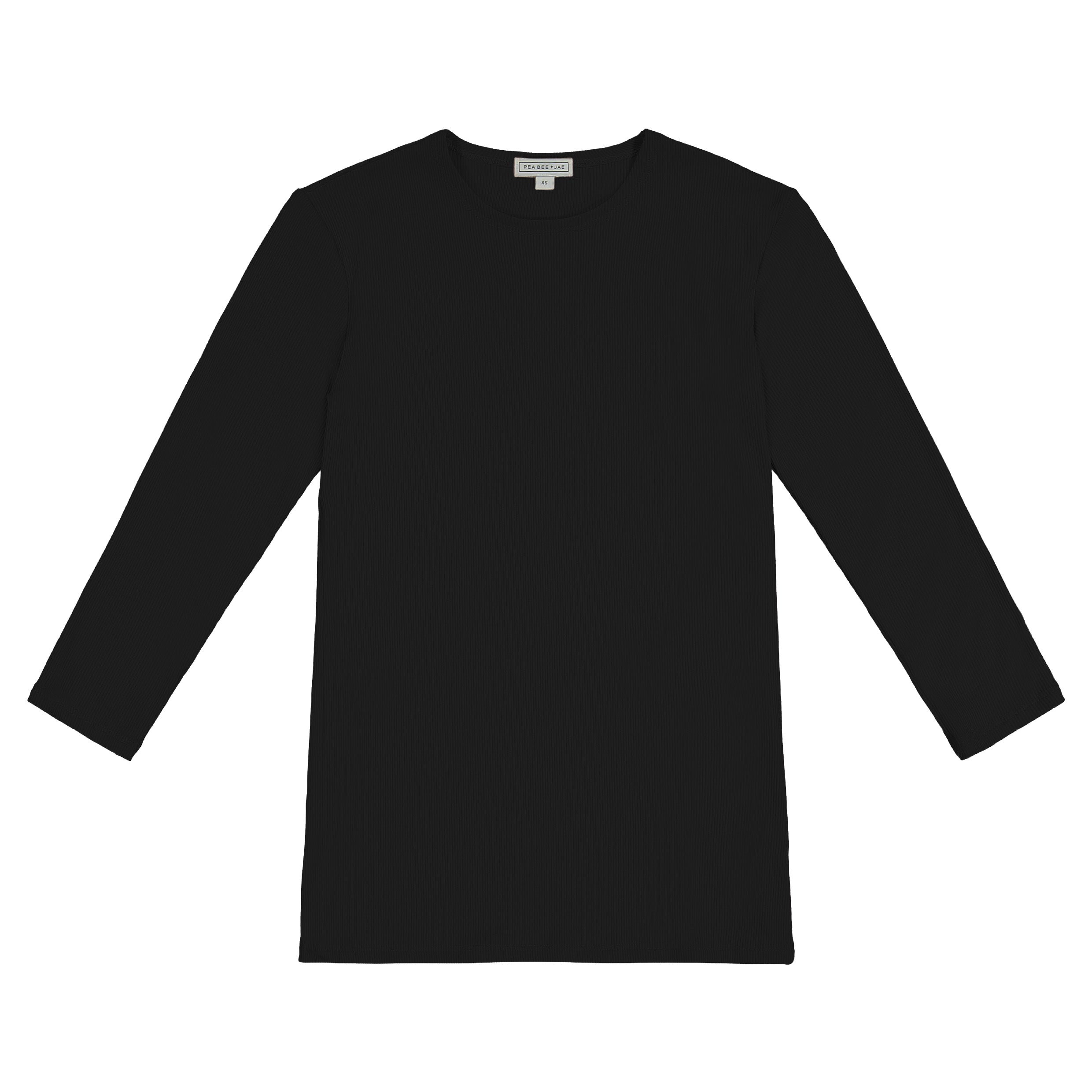 Kids Ribbed 3/4 Sleeve Shell