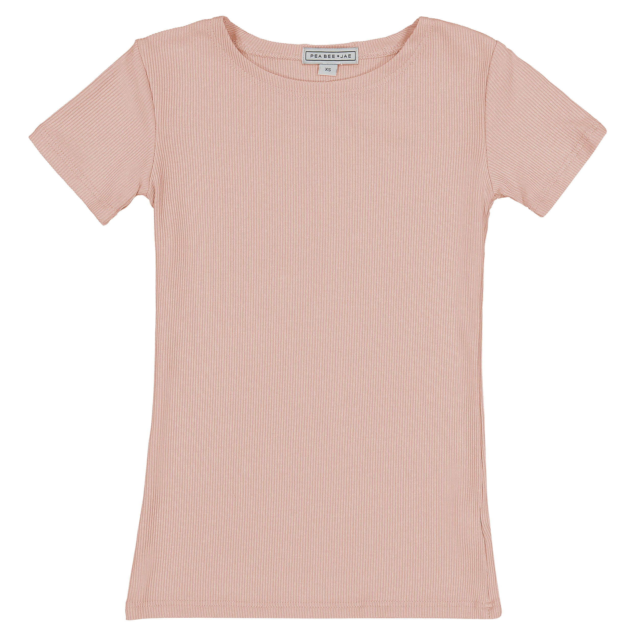 Kids Ribbed Short Sleeve Shell