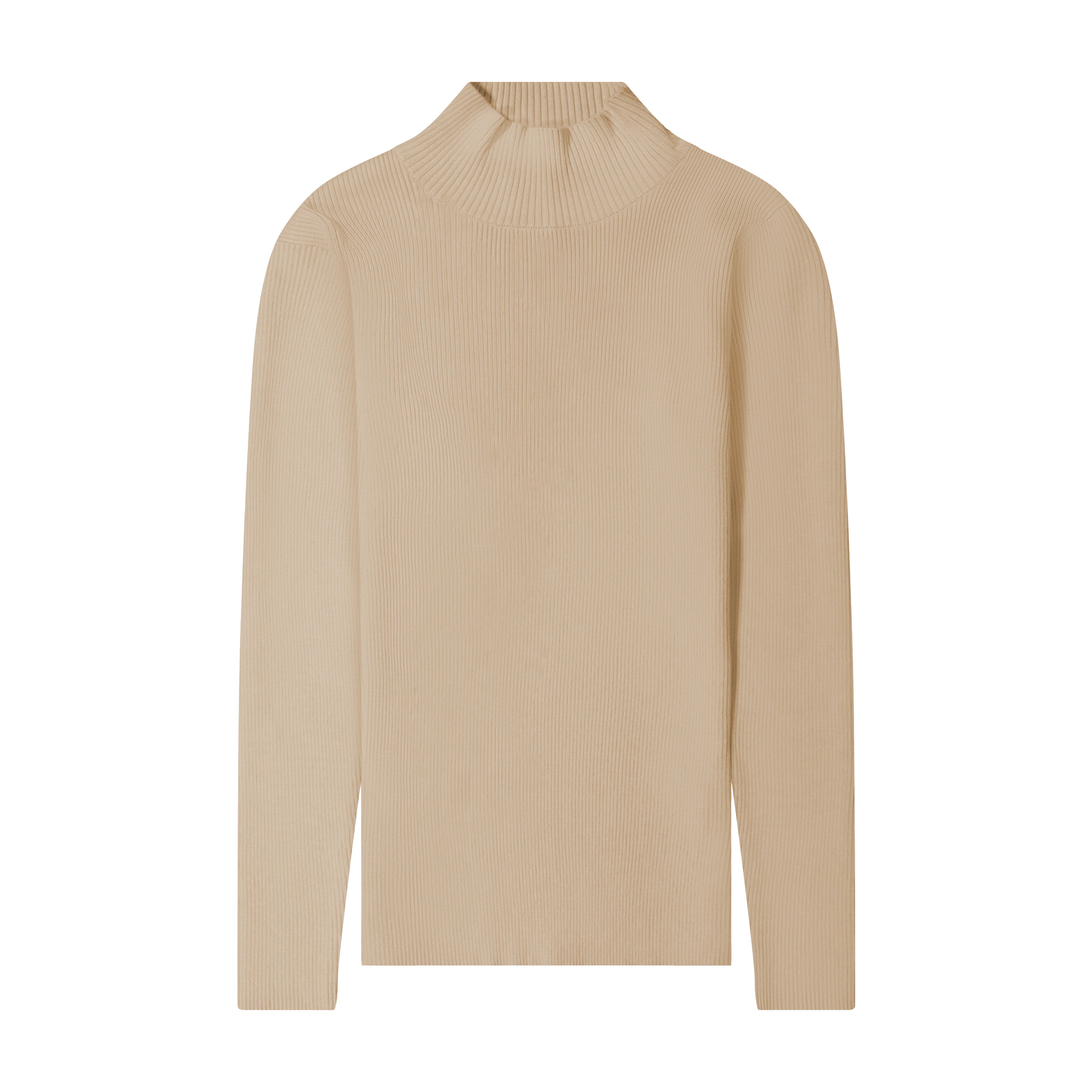 Thin Ribbed Mockneck Sweater