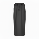 WOMENS MIDI SCUBA DRAWSTRING SKIRT