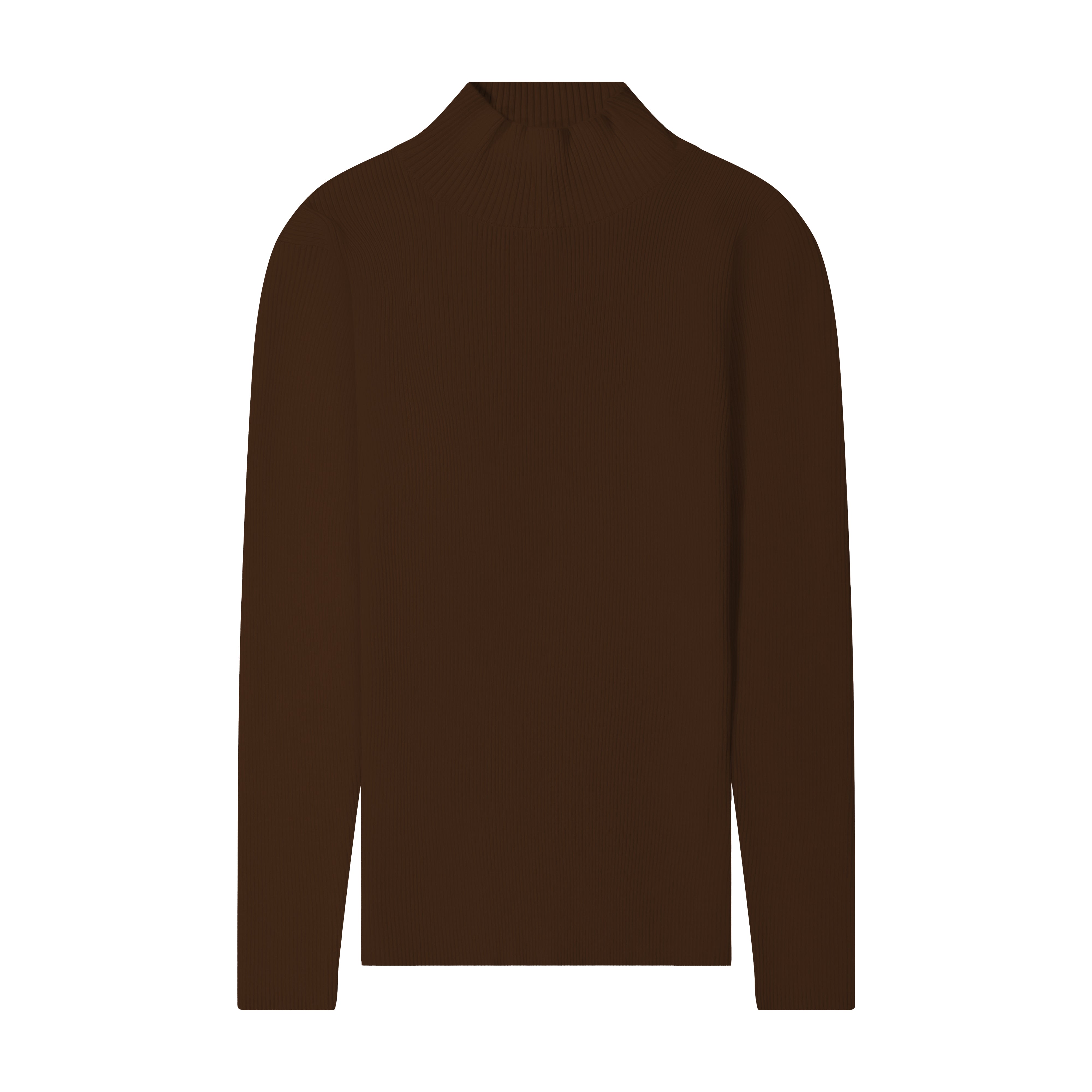 Thin Ribbed Mockneck Sweater