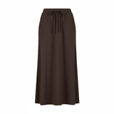 Woman's Midi Scuba A-line Drawstring Skirt