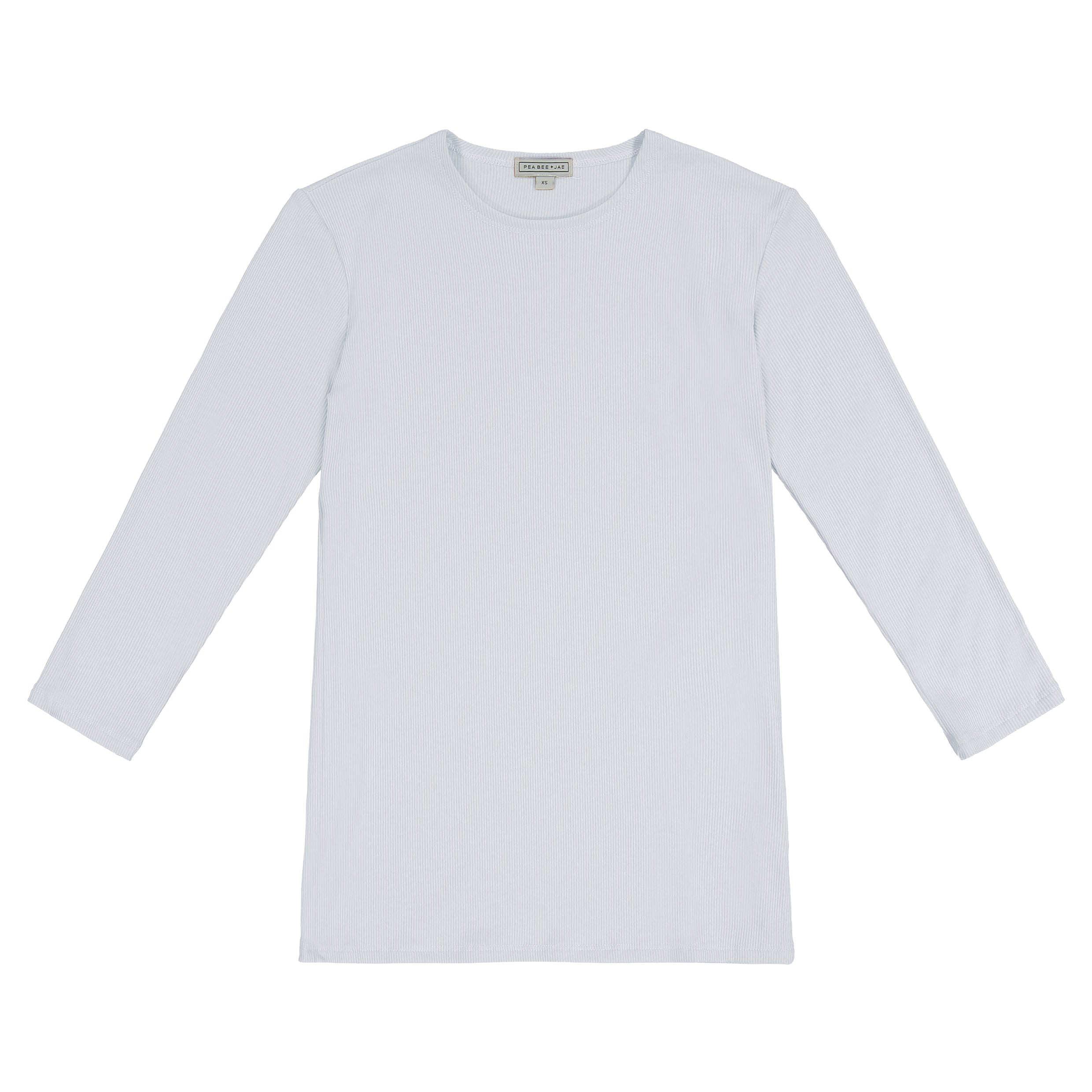 Kids Ribbed 3/4 Sleeve Shell