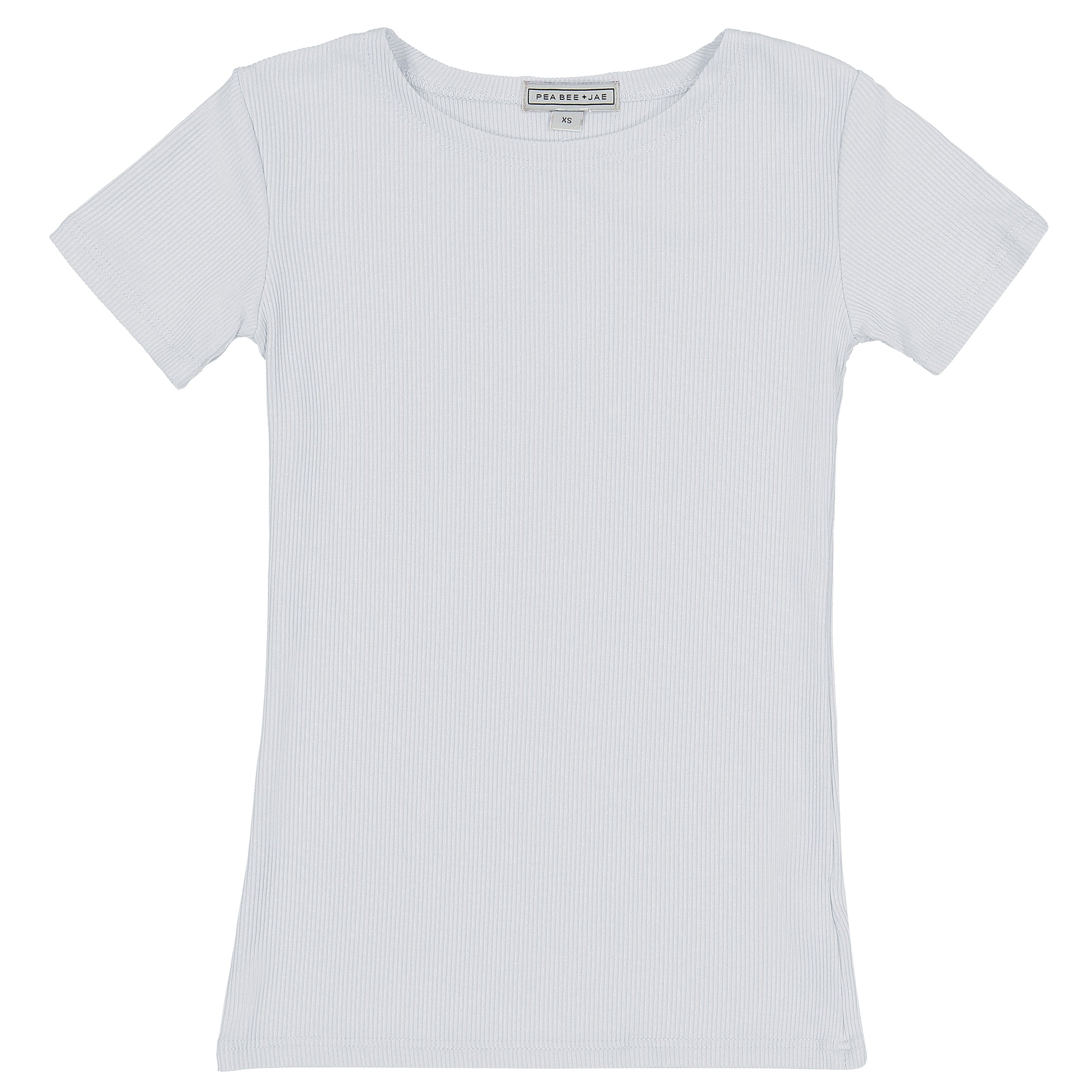 Kids Ribbed Short Sleeve Shell