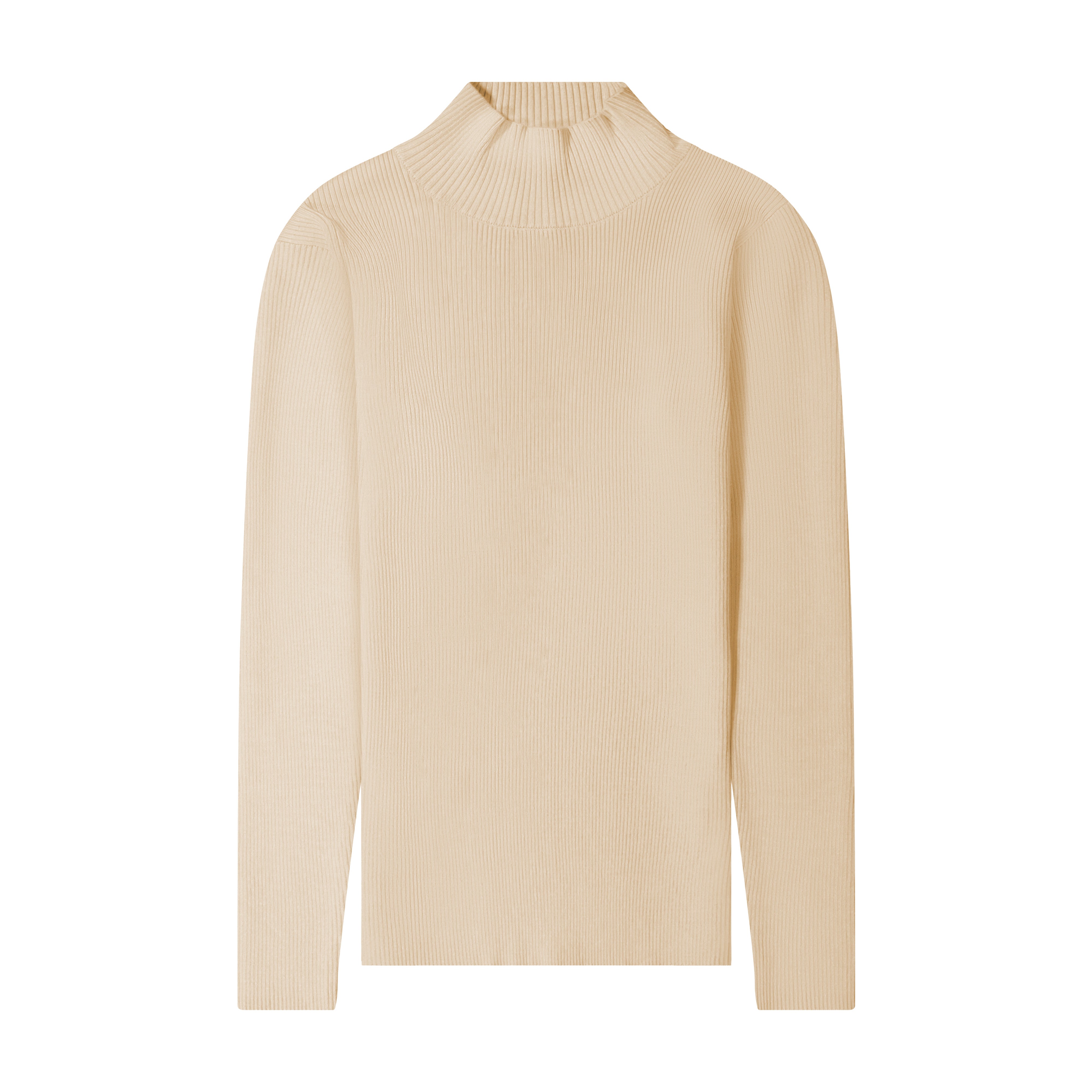 Thin Ribbed Mockneck Sweater