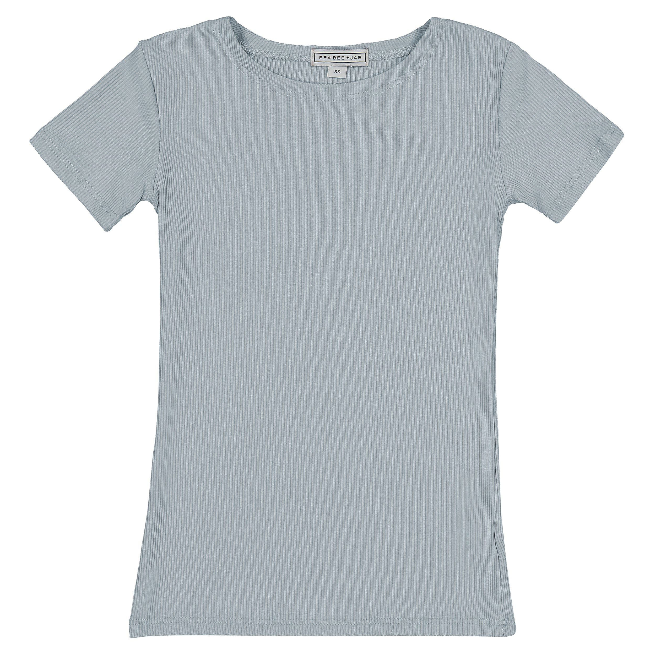 Kids Ribbed Short Sleeve Shell
