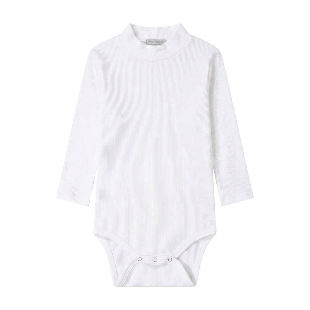 Baby Ribbed Long Sleeve Mockneck Bodysuit
