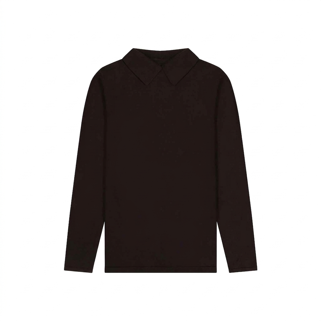Kids Flat Knit Collared Sweater