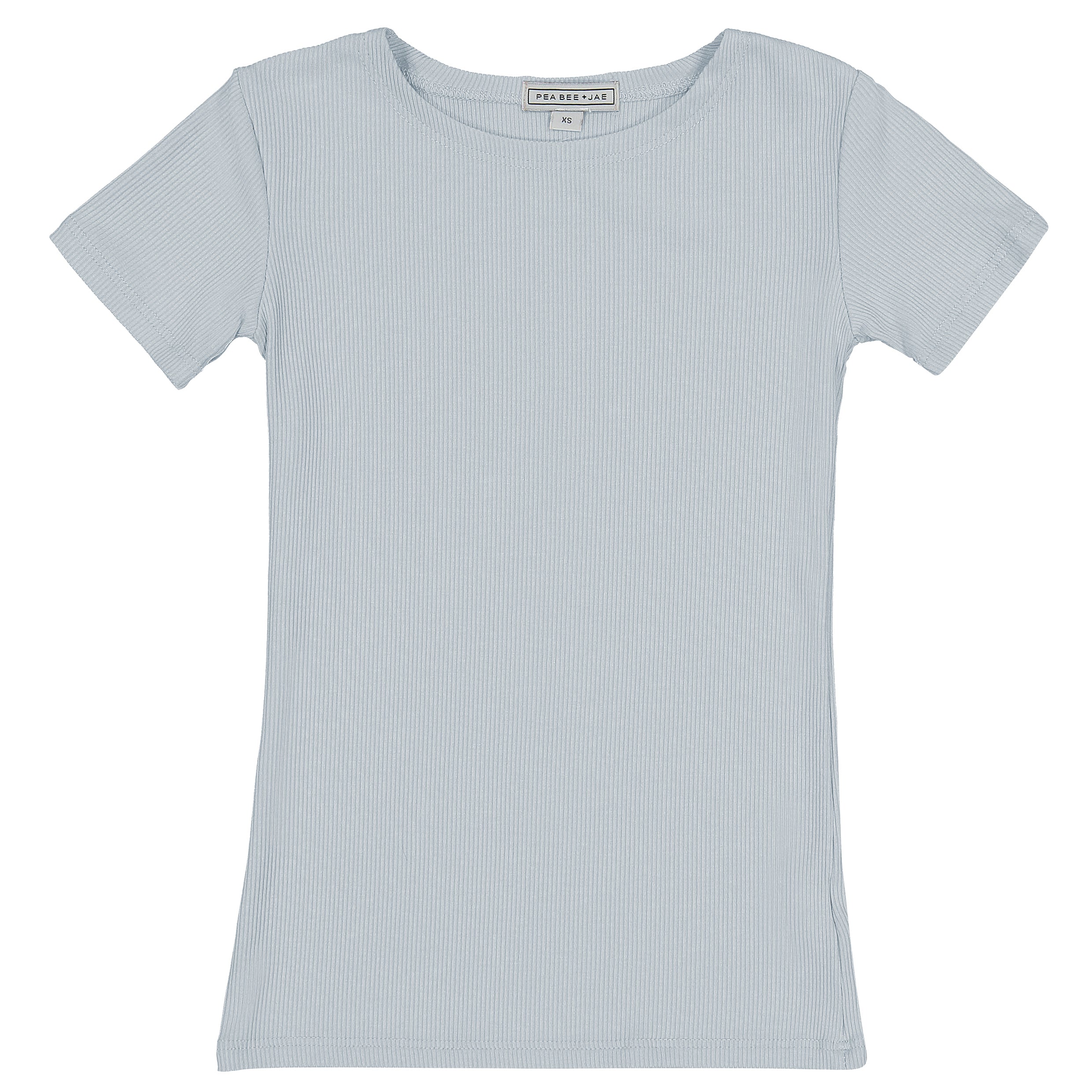 Kids Ribbed Short Sleeve Shell