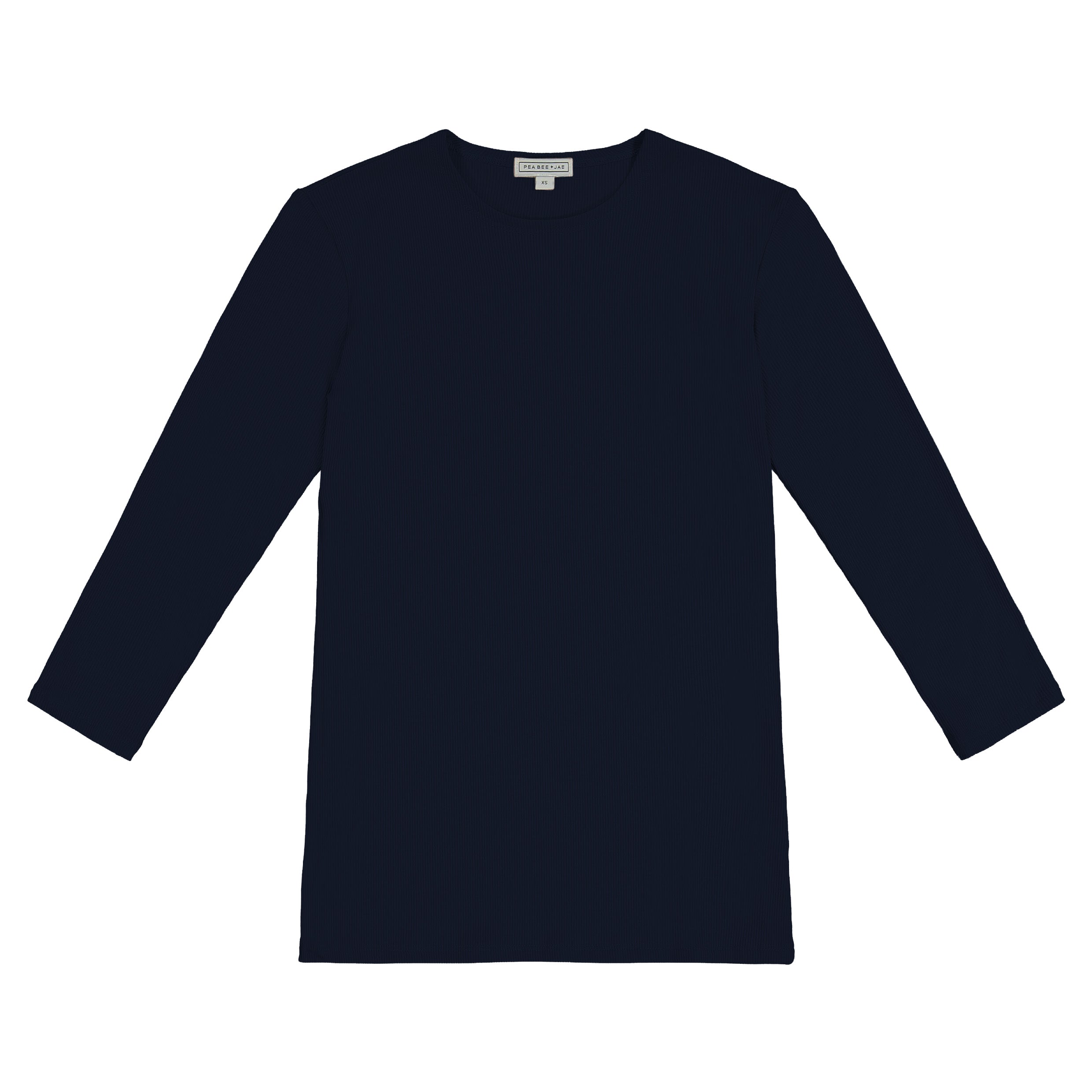 Kids Ribbed 3/4 Sleeve Shell