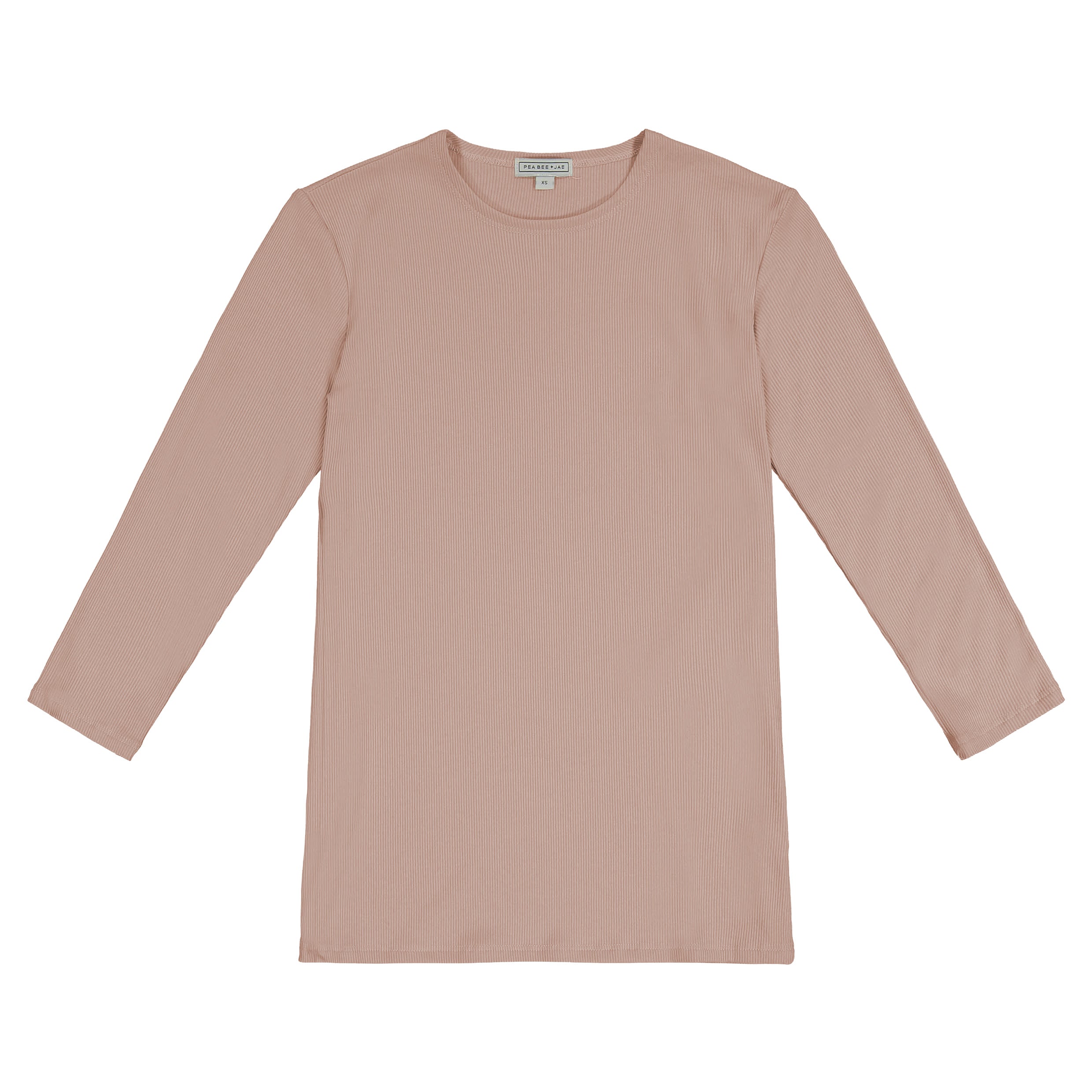 Kids Ribbed 3/4 Sleeve Shell