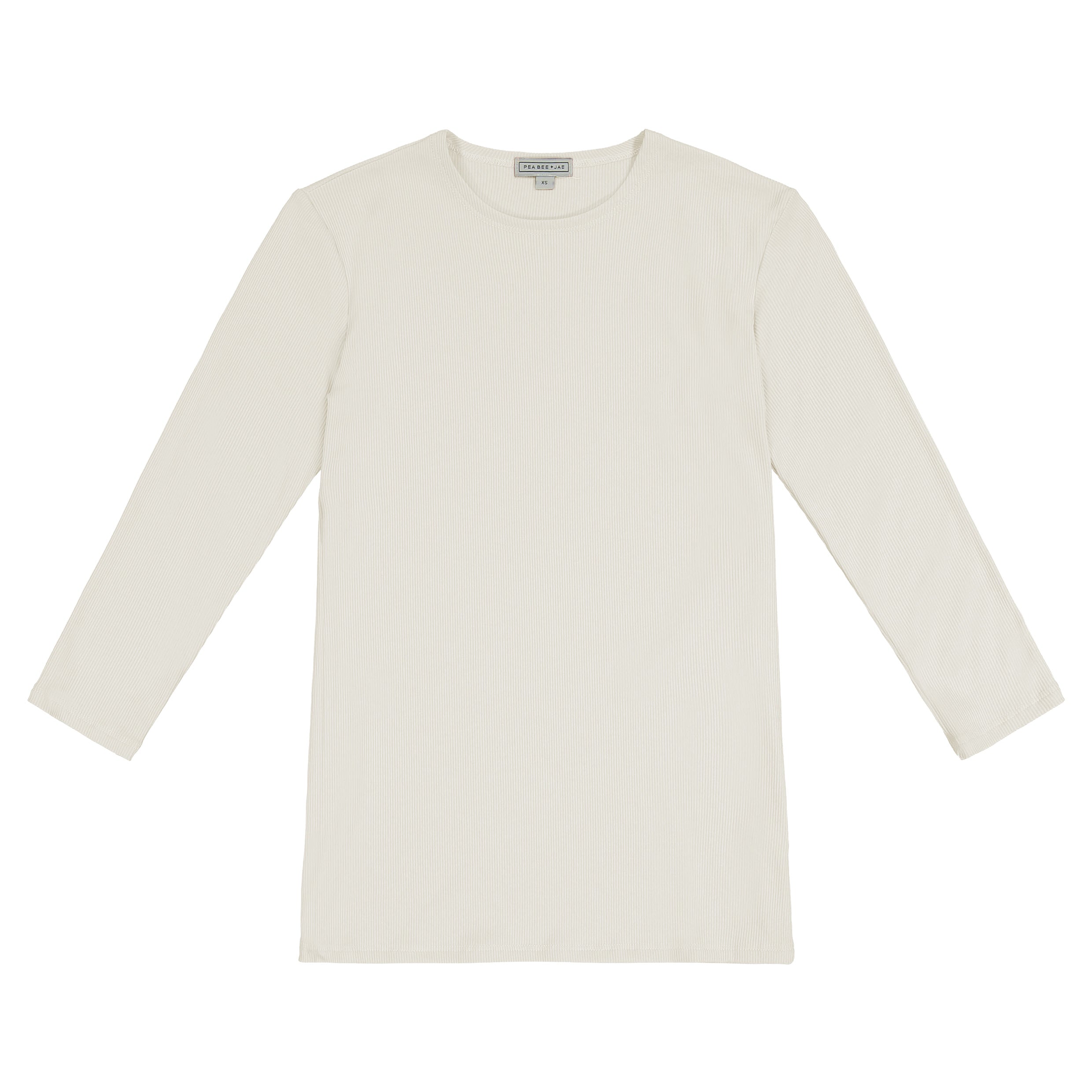 Kids Ribbed 3/4 Sleeve Shell