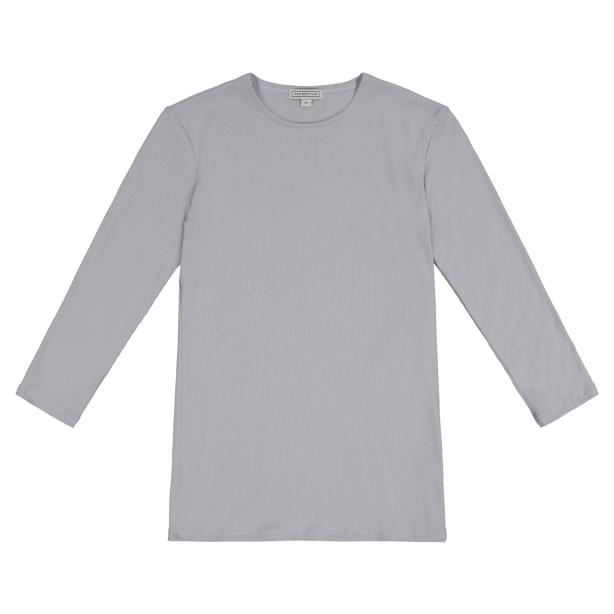 Kids Ribbed 3/4 Sleeve Shell