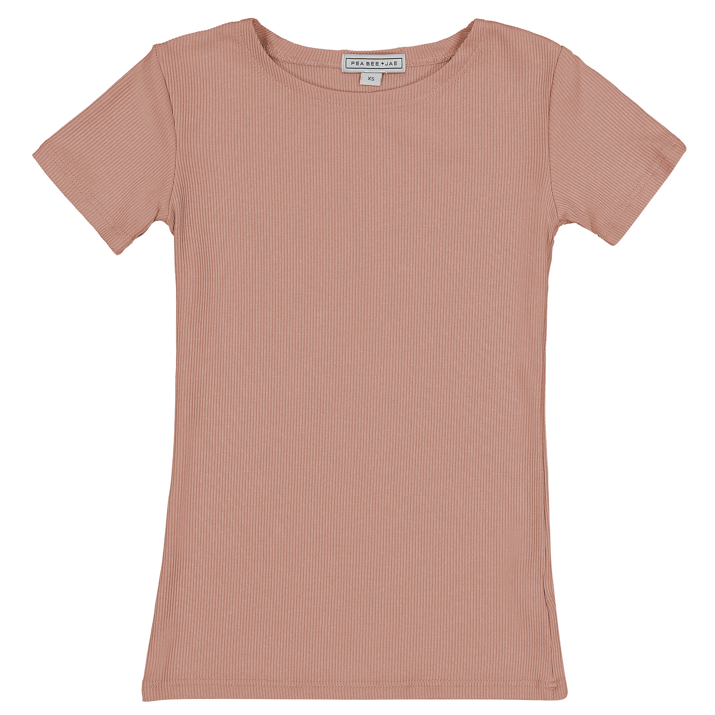 Kids Ribbed Short Sleeve Shell