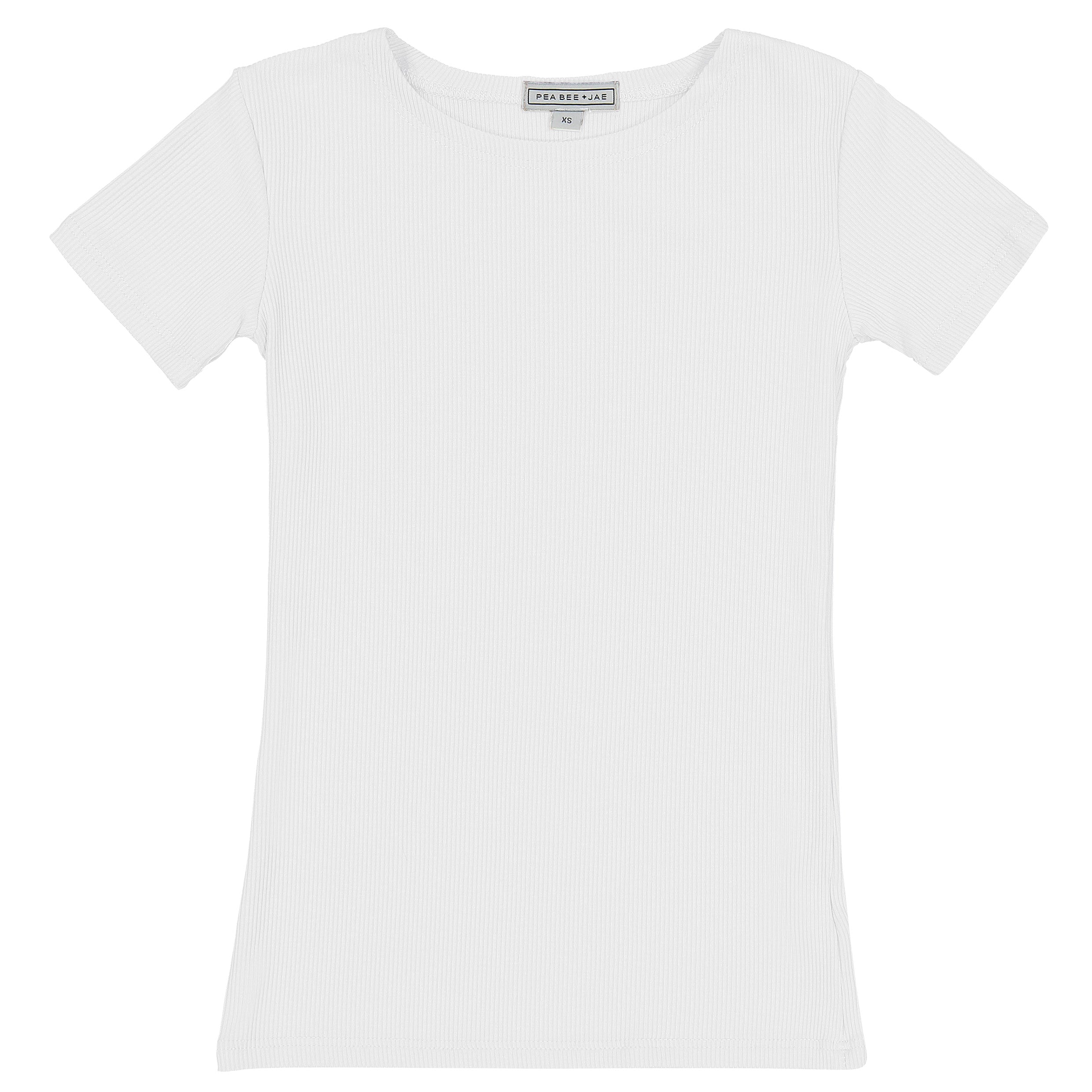 Kids Ribbed Short Sleeve Shell