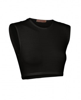Nylon/Lycra Sleeveless Crop Top