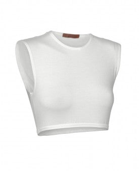 Cotton Sleeveless Crop Top