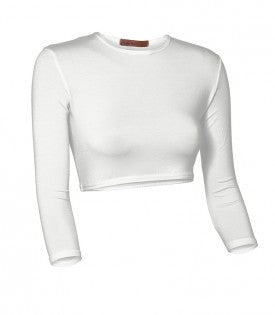 Cotton 3/4 Sleeve Crop Top