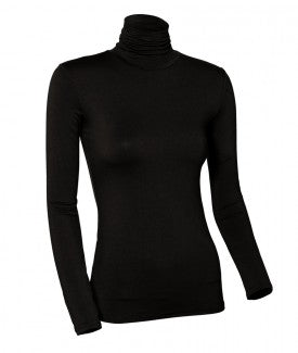 PEABEEJAE Womens Plus Size Modal Long Sleeve Turtleneck Off White / 1x