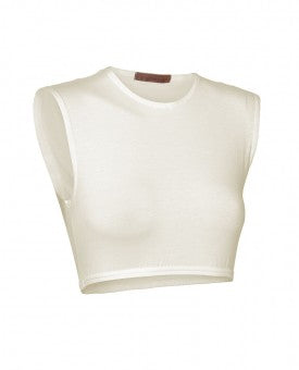 Nylon/Lycra Sleeveless Crop Top