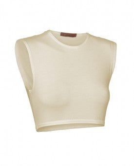 Cotton Sleeveless Crop Top