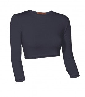Cotton 3/4 Sleeve Crop Top