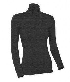 WOMENS HEATHER LONG SLEEVE TURTLENECK SHELL