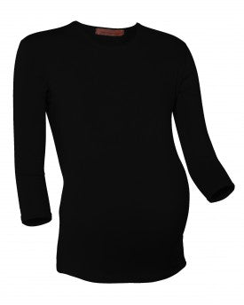 חולצת ניילון/לייקרה להריון עם שרוול 3/4