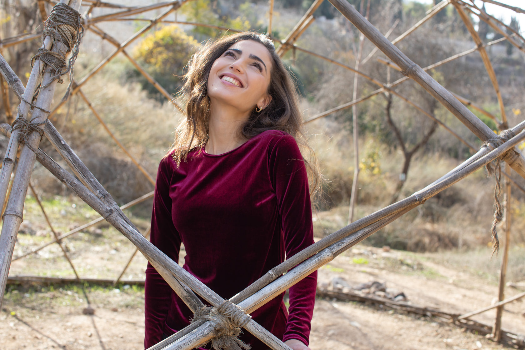 Velvet Long Sleeeve Shell