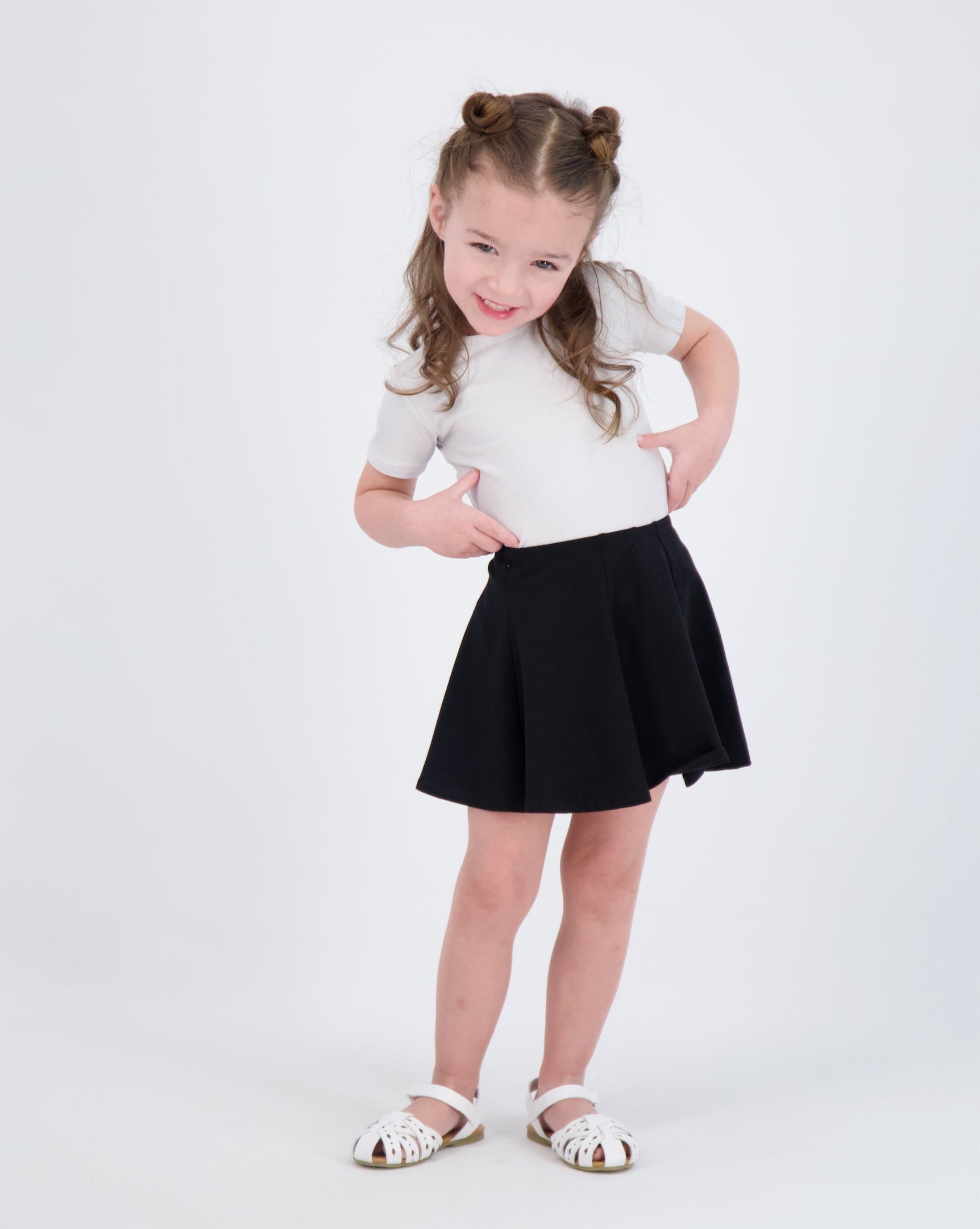 Kids Ribbed Short Sleeve Shell