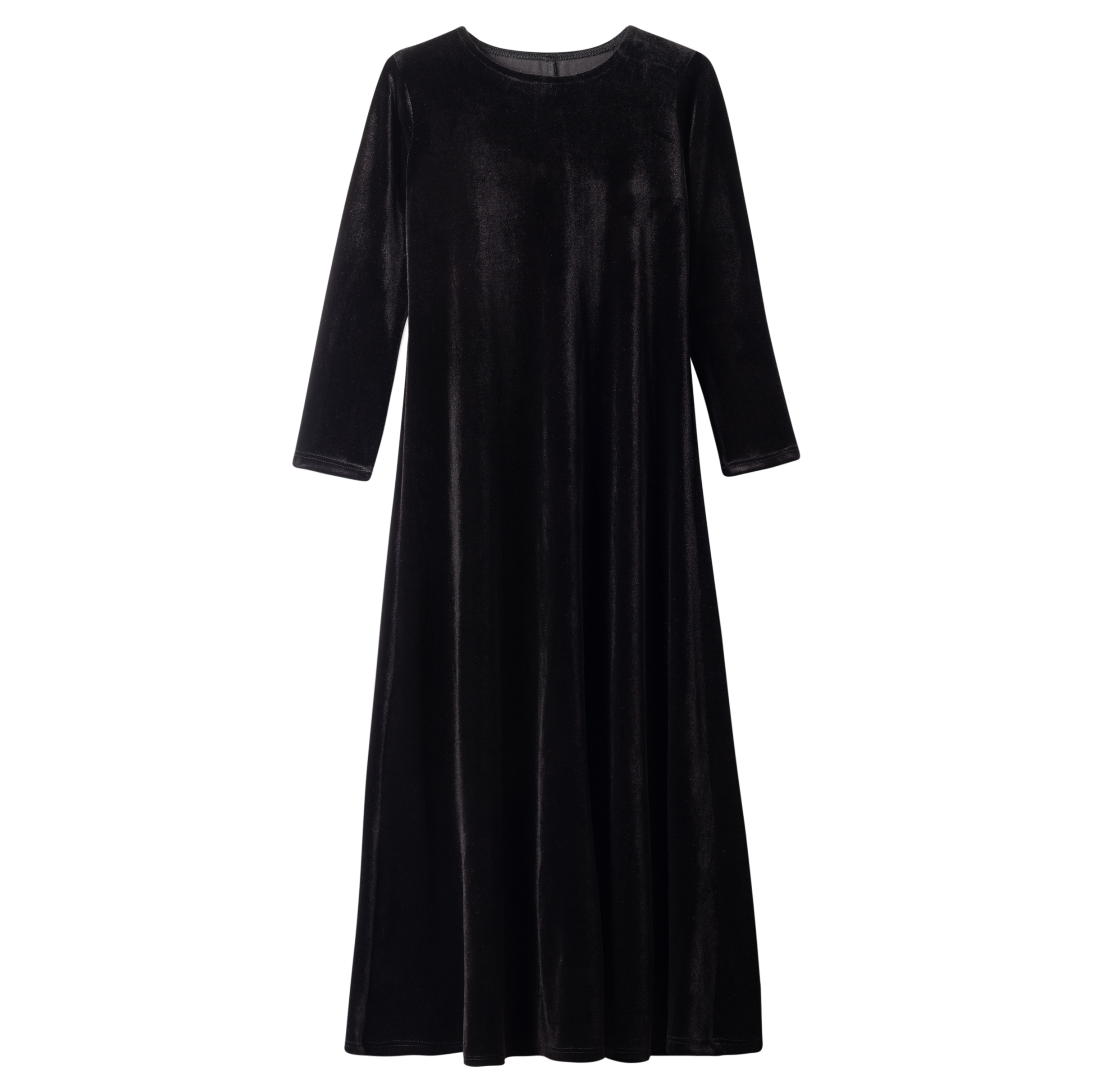 Kids Velvet Maxi Halo Dress